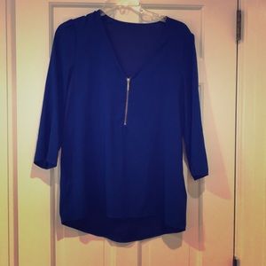 Express 3/4 dress shirt - royal blue